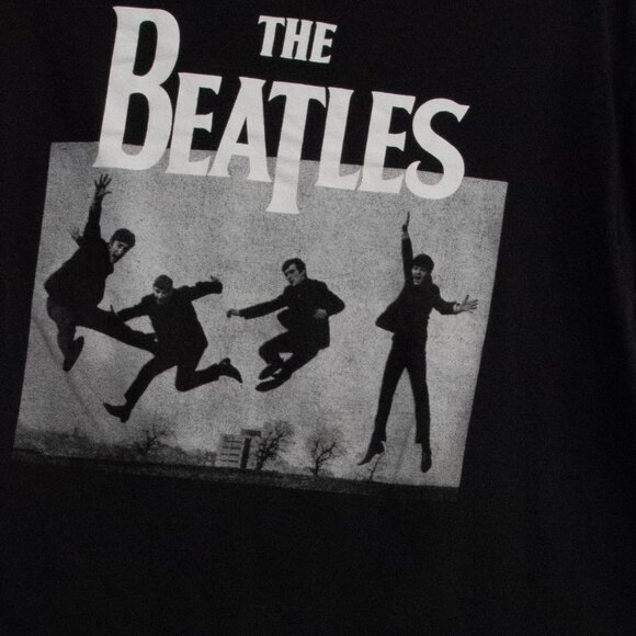 The Beatles Black Graphic T-Shirt - Classic Rock Band Design - Picture 3 of 8